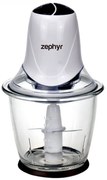 Чопър със стъклена купа ZEPHYR ZP 1111 IG, 300W, 1.5 литра, 2 скорости, 4 остриета, Бял