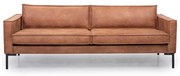 Кафяв диван от изкуствена кожа 216 cm Rate - Scandic