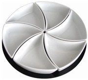 Комплект купички с поднос TORO 6 бр. керамика/дърво