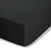 Черен еластичен чаршаф от перкал 150x200 cm Easy Iron Percale – Catherine Lansfield