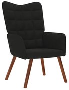 4016816 vidaXL Релакс стол, черен, кадифе