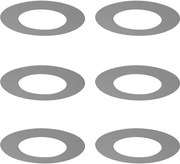 Комплект от 6 покривни пръстена от неръждаема стомана за вградени прожектори 7,5 - 13 см - Spacer