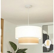 Brilagi - LED полилей на кабел CERIA 1xE27/40W/230V Ø 50 см бял/бежов