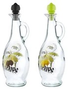 Стъклена бутилка за зехтин с различни декори 750мл "Kibele" M-152044 - Horecano