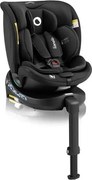 Lionelo - въртящо се автокресло с база NAVY i-Size 40–150 см, черно