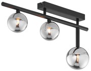 Jupiter 1907 - Плафон NEPTUN 3xG9/14W/230V черен/димчато сив