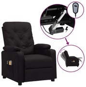 3098870 vidaXL Електрически масажен стол, черен, изкуствена кожа