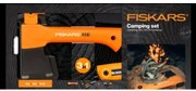 Fiskars - Къмпинг сет - Брадва XXS_X5, Телескопичен трион S SW73  и Универсален нож с вградено точило 1057912