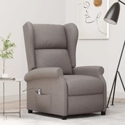 3098327 vidaXL Wingback електрически реклайнер стол, таупе, текстил