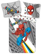 Сиво памучно бебешко спално бельо Spiderman, 140 x 200 cm Spider man - Jerry Fabrics