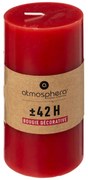 Свещ без аромат atmosphera Hugo, Кръгла, 7x13 cm - Червен