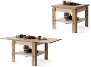 ЛЕО Дъб Артисан/Бежов (Шампанско) - КОМПАКТНА МАСА С РАЗТЯГАЩ СЕ ПЛОТ