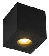 Модерен квадратен прожектор за баня черен - Capa