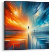 Картина на платно – Фигура на мост между небе и земя