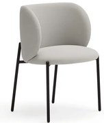 Светлосиви тапицирани трапезни столове в комплект 2 бр. Mogi – Teulat