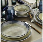 Комплект за хранене 26 бр. синьо/кафяво/порцелан