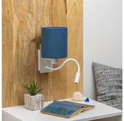 Brilagi - LED Аплик NUBILA 1xE27/25W/230V+ LED/3W бял/тъмносин