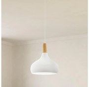 Eglo 901178-Висящ полилей на кабел SABINAR 1xE27/60W/230V Ø28 см бял-