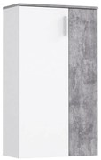 Шкаф за обувки ETON в бяло/сиво с бетонов ефект