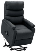 321237 vidaXL Изправящ стол, тъмносив, текстил