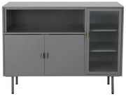 Сива метална витрина 104x80 cm Rosalie – Støraa