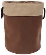 Текстилен кош за дрехи кръг 40x50 см кафяв HD-(7SM109-C) - Horecano