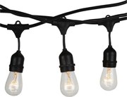 Външна гирлянда STRING, 15 m — 15 лампи с цокъл E27, до 25 W, 230 V, клас на защита IP54