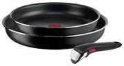 Комплект алуминиеви съдове за готвене 3 бр. Ingenio Easy Cook & Clean Black - Tefal