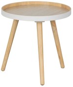 Странична масичка с бели детайли WOOOD Sasha