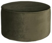 Нисък пуф в маслинен цвят WOOOD Sara Low
