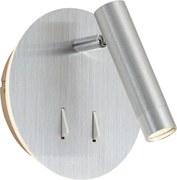 Модерна стоманена стенна лампа с LED и USB-C - Croft