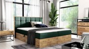 Тапицирано легло Wood 1-120 x 200-Prasino
