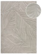 Светлосив вълнен килим 200x290 cm Lino Leaf - Flair Rugs