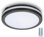 LED Плафон за баня със сензор LED/24W/230V Ø 30 см черен + д.у.