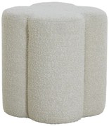 Кремава табуретка от плат букле Nalani – Light &amp; Living