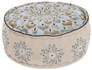 Пуф DKD Home Decor 60 x 60 x 27 cm Бежов Син