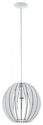 Eglo 63247 - Пендел COSSANO PRO 1xE27/60W/230V Ø 30 см бял