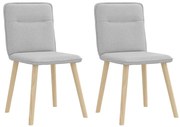 4101229 vidaXL Трапезни столове 2 бр Cloud сив плат