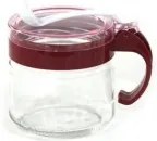 Стъклена захарница с капак и лъжичка 300мл TZ-KC-385 - Titiz