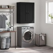 830373 vidaXL Стенен шкаф черен 69,5x34x90 см инженерно дърво