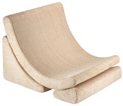 Светлокафяв детски стол от рипсено кадифе Moon – Wigiwama