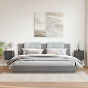 818360 vidaXL Стенни шкафове, 2 бр, сиви, 31,5x30x30 см, бор масив