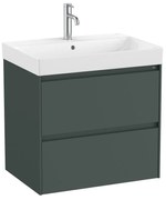 Конзолен шкаф за баня, A851689513, Roca, с централен умивалник, зелен мат, 65х46х64.5см