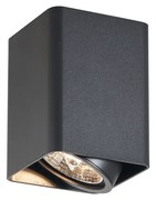 Дизайнерски повърхностно монтиран прожектор черен GU10 70 мм, въртящ се и накланящ се - Vox