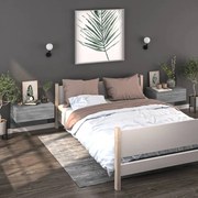 816943 vidaXL Нощни шкафчета за стенен монтаж, 2 бр, сив сонома