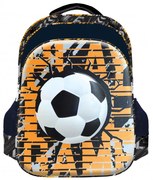 Раница 3D EVA SCOOL® FOOTBALL с LED светлини SC2315, Черен, 25 л