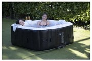 Inflatable Spa Sunspa Квадратек Черен 6 Хора (185 x 185 x 65 cm)