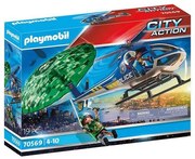 Playset  City Action Police helicopter: Parachute Chase Playmobil 70569 (19 pcs)