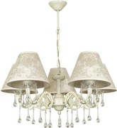 Полилей ВИКТОРИЯ, крем, абажури Галата Екрю, 5xE27