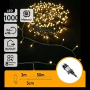 Aigostar - LED външен гирлянд 1000xLED/8 режима 53m IP44 топла бяла светлина